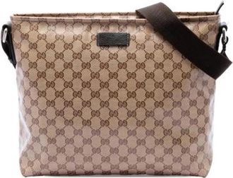 Gucci Pre-owned Canvas Crossbody Bag - Dames - Vintage Schoudertas - Beige - ONE Size - Vintage