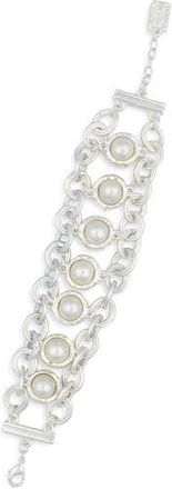Karine Sultan Milky Faux Pearl Bracelet in Silver at Nordstrom Rack