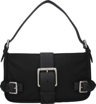 Bottega Veneta Damens Umh&auml;ngetaschen Stoff Schwarz