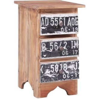 vidaXL Comodino 30x30x51 cm in Legno Massello di Mogano - Vidaxl
