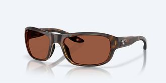Costa Unisex Clipperton Rectangular Sunglasses In Tortoise Copper