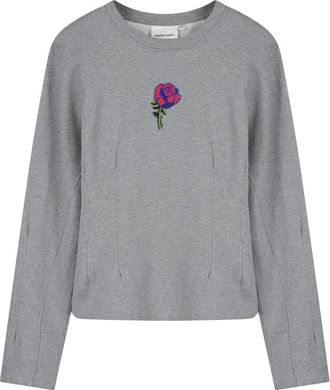 Fab By Fabienne Chapot Dhelia Rose Sweater - Dames - Sweatshirts - Grijs - 2XL - Katoen - Hoodies & sweatvesten