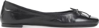 Khaite Womens Charlotte Ballerina - Black Leather - Size EU 37