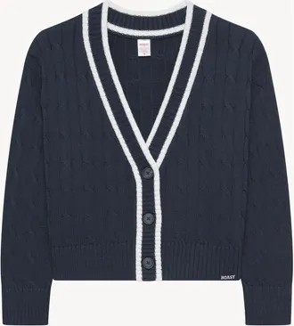 Boast Cardigan Sweater in Navy White at Nordstrom, Size X-Small