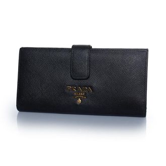Prada Pre-owned Womens Black saffiano leather wallet - One Size