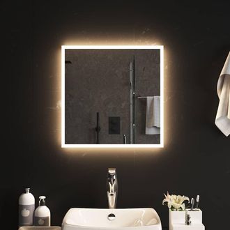 vidaXL Espejo De Ba&ntilde;o Con Led 50x50 Cm Vidaxl