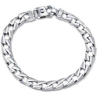 Pompeii3 Mens Curb Link 14k Gold (43gram) or Platinum (70gram) 8mm Bracelet 8.5