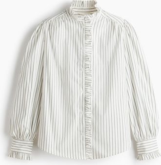 H&M Bluse mit Volants - White