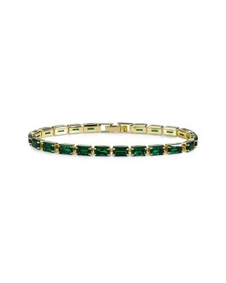Liv Oliver 18K Plated 7.90 Ct. Tw. Green Quartz Bracelet