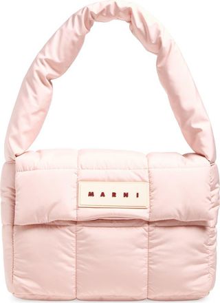 Marni Quilted Puffer Shoulder Bag in 00C18 Cinder Rose at Nordstrom