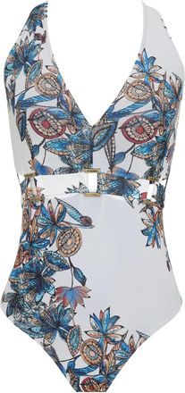 Amir Slama Costume da bagno a fiori - Bianco