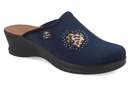 Chaussons D’hiver Femme Fly Flot 91W47 FZ - Made In Italy - Compensée 2,5 Cm - Anatomiques