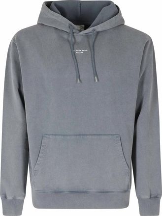 Dr&ocirc;le de Monsieur Classic Slogan Hoodie - Heren - Hoodies - Grijs - M - Katoen - Hoodies & sweatvesten