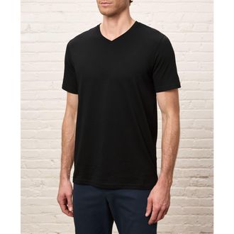 Pact Organic Cotton Mens Softspun Essential V-Neck Tee in Black at Nordstrom, Size Xx-Large