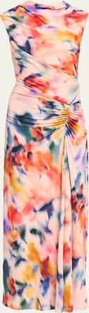 SIMKHAI Acacia Draped Jersey Midi Dress