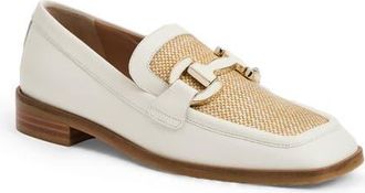 Bruno Magli Natalie Bit Loafer in White Raffia at Nordstrom, Size 10.5