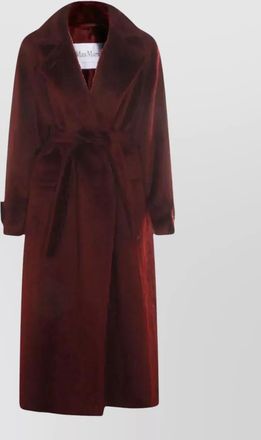 Max Mara long alpaca wool coat belted waist