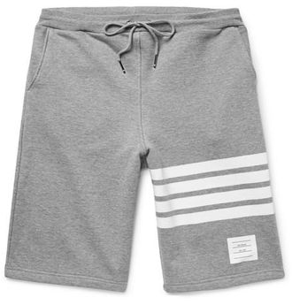 Thom Browne Striped Loopback Cotton-Jersey Shorts
