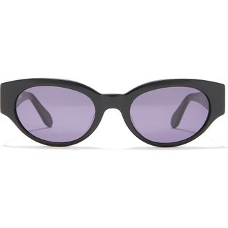 Bcbgmaxazria 53mm Chunky Oval Sunglasses in Black at Nordstrom Rack