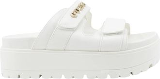 Guess Faxon Slide - Dames - Sandalen - Wit - 40 EU - Schoenen