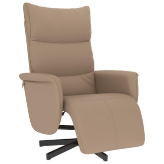 vidaXL Sill&oacute;n Reclinable Con Reposapi&eacute;s Cuero Sint&eacute;tico Capuchino Vidaxl