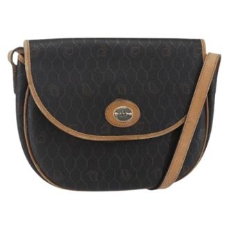 Dior Pre-owned Cross Body Bags, female, Brown, Size: ONE SIZE Pre-owned Vintage PVC Honeycomb Shoulder Bag