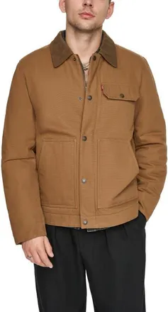 Levi's Cotton Canvas Zip Jacket in Worker Brown at Nordstrom, Size Xx-Large