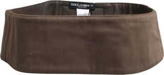 Dolce & Gabbana Brown Viscose Wide Belt Waist Cummerband Mens Men