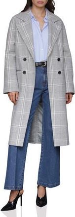 Avec Les Filles Walker Raglan Coat in Light Grey Plaid at Nordstrom Rack, Size Medium