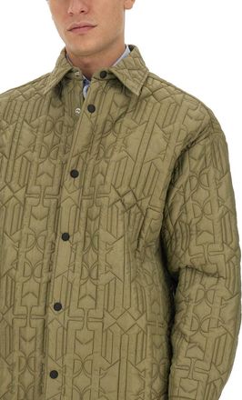 Palm Angels Monogram Polyamide Shirt - Green