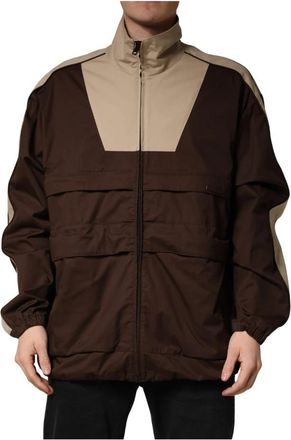 Dolce & Gabbana Zip Windbreaker Jacket - Heren - Zomerjassen - Veelkleurig - L - Katoen - Jassen