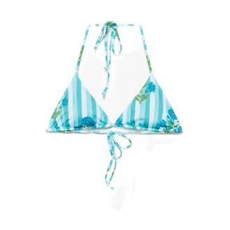 MC2 Saint Barth Bikinis, female, Blue, Size: S Leah Triangle Top Swimsuit
