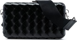 Bottega Veneta Pre-owned Cross Body Bags, female, Black, Size: ONE SIZE Pre-owned Woven Crossbody Bag
