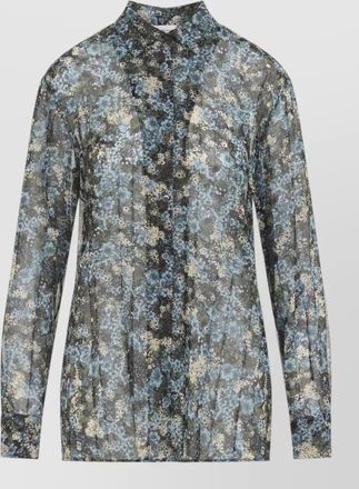 Dries Van Noten floral print sheer shirt