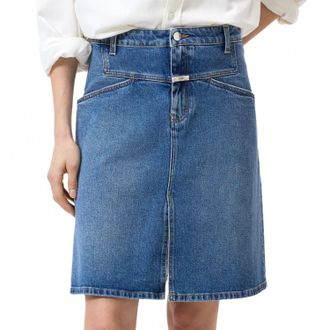 Closed Womens Tover X Denim Skirt In Blue