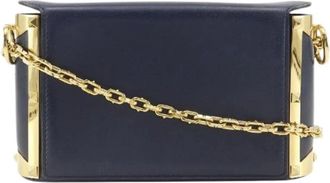 Valentino Pre-owned Lamsleren Schoudertas (Studs Chain Shoulder) - Dames - Vintage Schoudertas - Blauw - ONE Size - Leer - Vintage