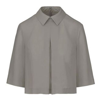Bomboogie Blusa de corte regular en lyocell - Blouses & Shirts - Mujer - Gris - 2XL