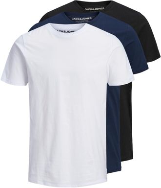 Jack & Jones Rundhalsshirt »JJEORGANIC BASIC TEE SS O-NE 3PK MP NOOS« Packung, 3 Stk. tlg