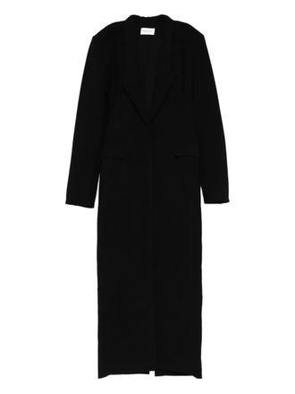 Mônot peak-lapel maxi coat dress - women - Polyester - 42 - Black