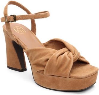 Ash Opus Suede Ankle Strap Platform Sandal in Moka Mou at Nordstrom, Size 10Us