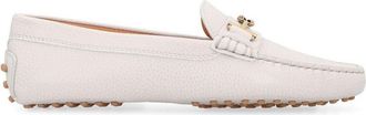 Tod's Logo Plaque Round Toe Loafers