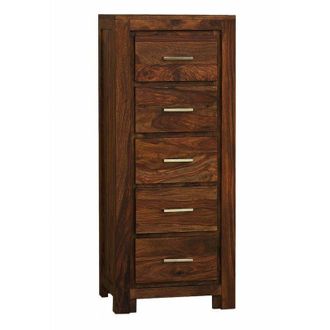 Massivmoebel24 METRO LIFE 120 Cassettiera in legno di sheesham - laccato / life honey 50x40x120
