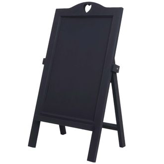 Hhg Hhg - Nunca Usado] Tablero Publicitario 715, Pizarra, 66x37x27cm Shabby-look Vintage, Gris Oscuro