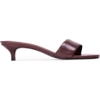 Black Suede Studio Avery 35 Sandal in Bordeaux Leather at Nordstrom, Size 41 Eu