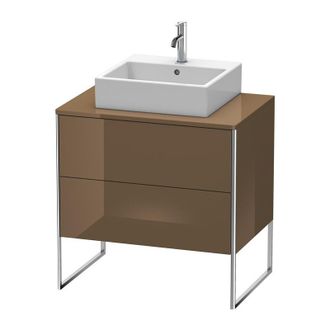 Duravit Mueble De Ba&ntilde;o Duravit Xsquare De 80,0 X 54,8 Cm, 2 Cajones, Color (frente/cuerpo): Marr&oacute;n Oliva Laca Alto Brillo - Xs492006161