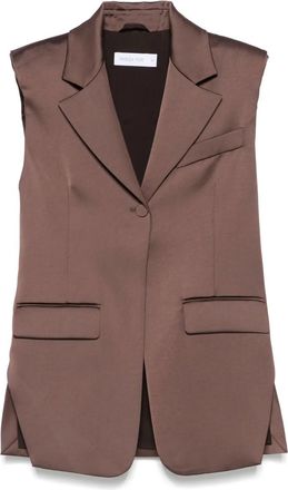 Patrizia Pepe Gilet in raso - Marrone