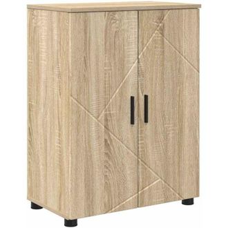 vidaXL Bathroom Cabinet Sonoma oak 60 x 35 x 80 cm Engineered wood vidaXL