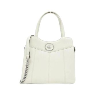Gucci Pre-owned Handbags, female, Beige, Size: ONE SIZE Pre-owned Petite GG Leather Shoulder Bag