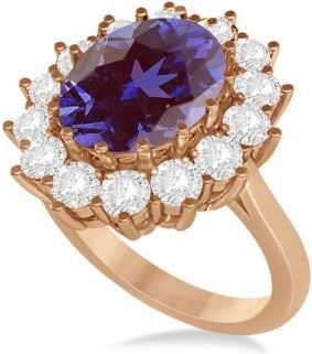 Allurez Oval Lab Alexandrite & Diamond Accented Ring in 14k Rose Gold (5.40ctw)