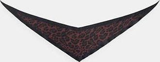 Coach Leopard Print Silk Elongated Triangle Scarf